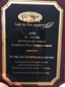 HI-VAC Air Conditioning with award