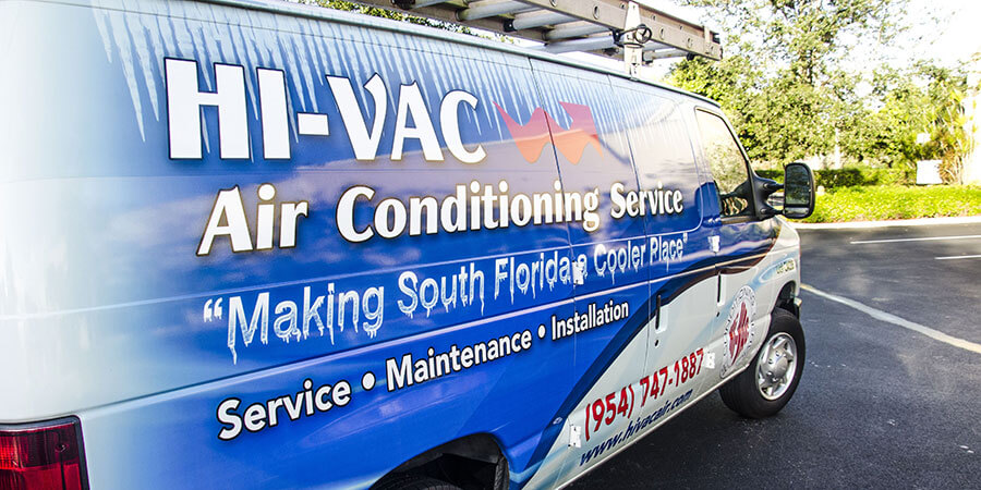 HI-VAC truck ready to go out for Commercial HVAC services