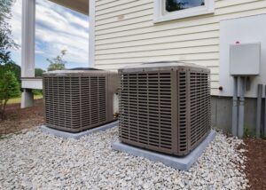 two air conditioners units outside